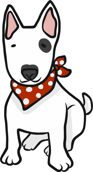 Bull Terrier Dog Cartoon